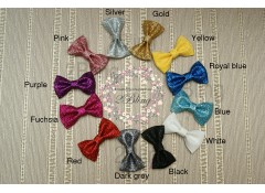 Sparkly bow, SMALL, 5 cm, Pack of 2